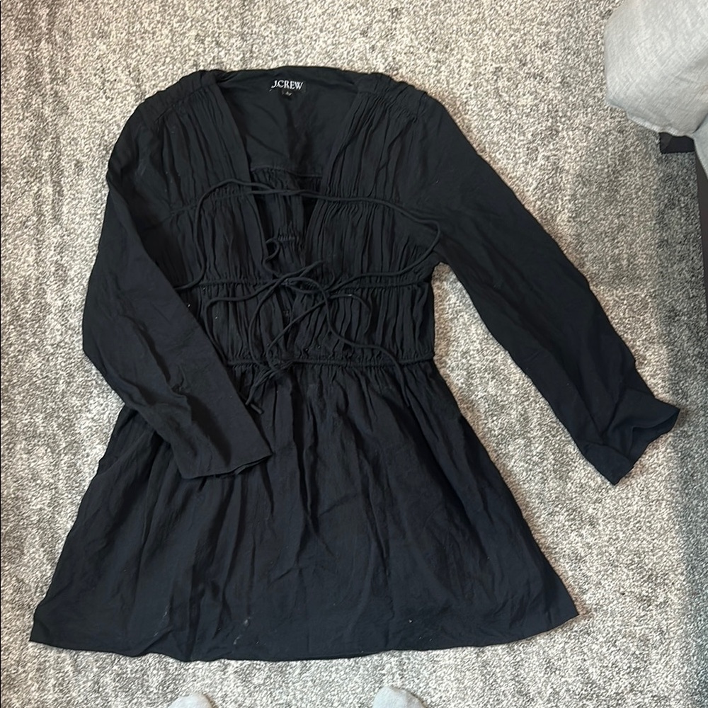 J.Crew Black Long Swim Cover Up - Small